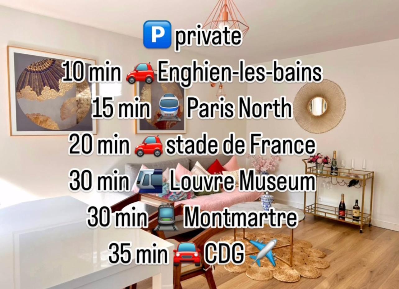 Apart 85 M2 Proche De Paris Stade De France Parking Free Groslay Екстер'єр фото